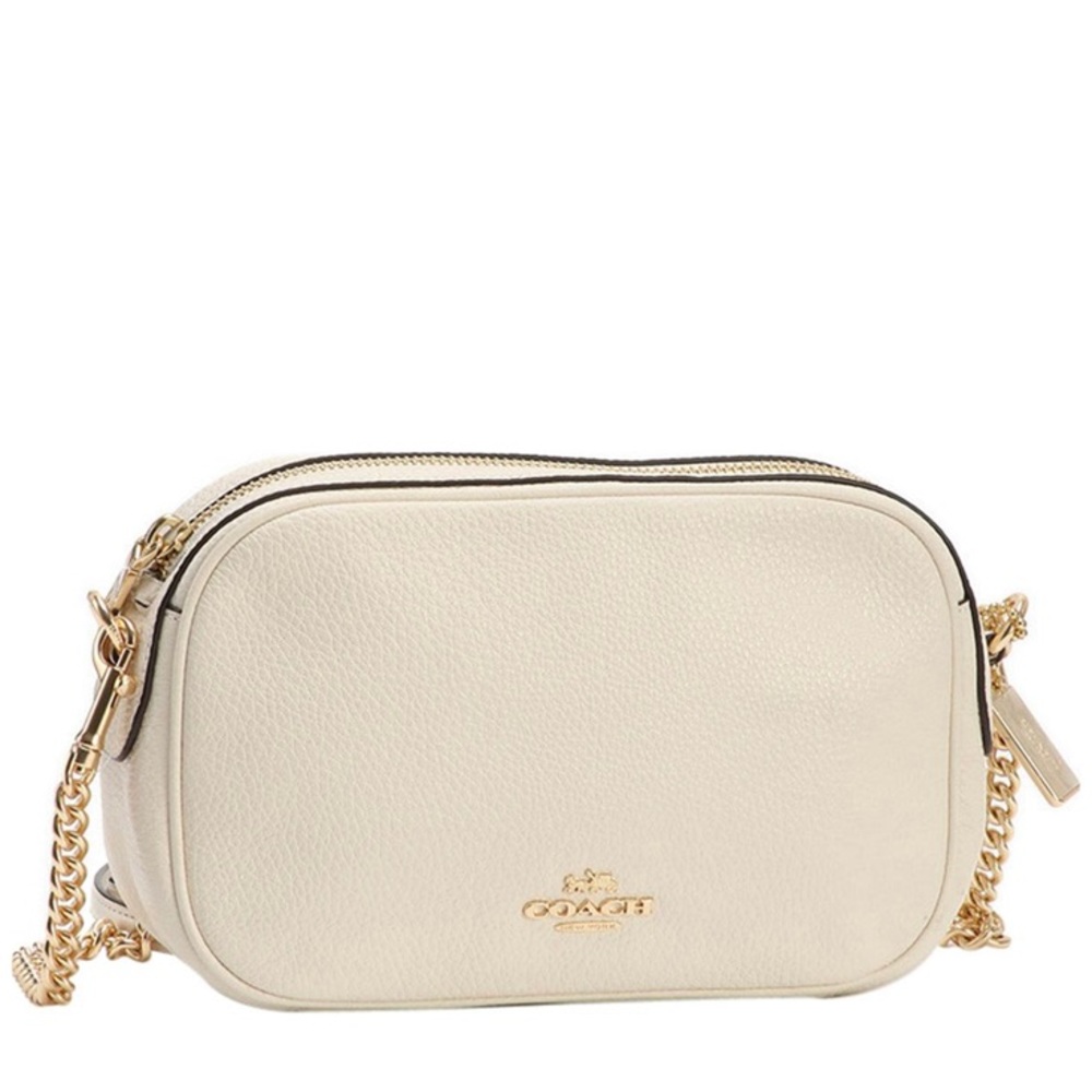 White Isla Chain Crossbody Bag Coach
